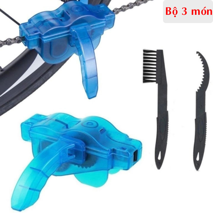 Bộ dụng cụ chùi chải vệ sinh sên xích, xích líp, nhông đĩa cho xe đạp