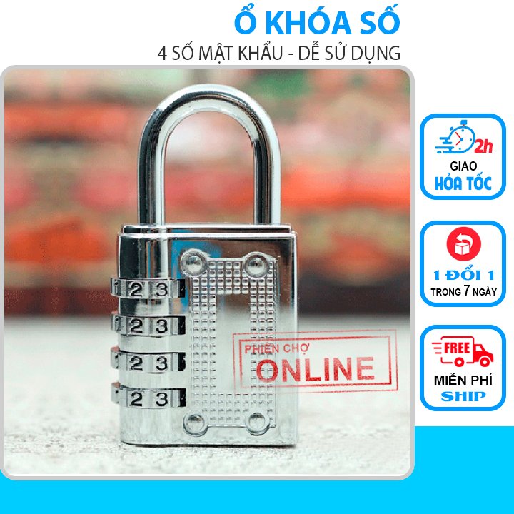 [HCM]Ổ KHÓA SỐ-4 SỐ-CHỐNG GỈ SÉT