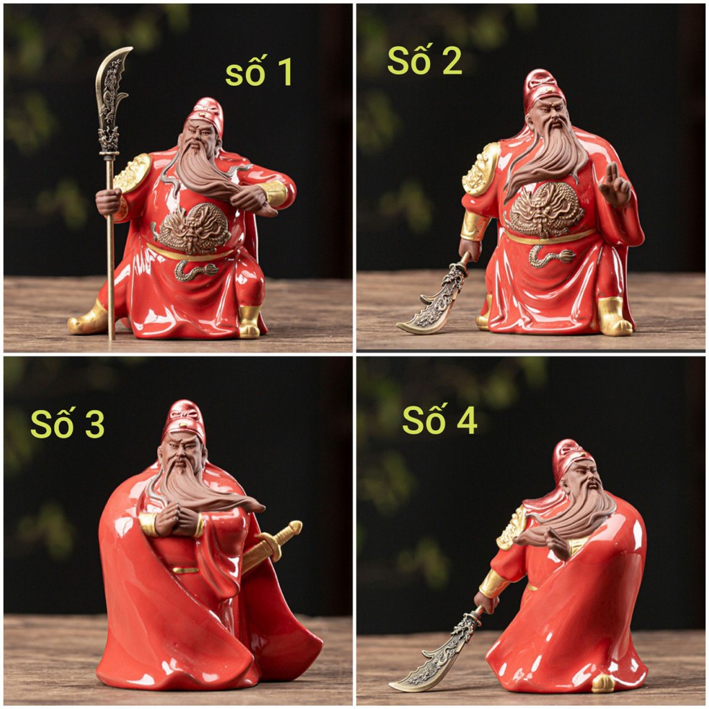 Tượng Quan Công Tài Lộc May Mắn- Tượng Gốm Tử Sa Quan Vũ Mới