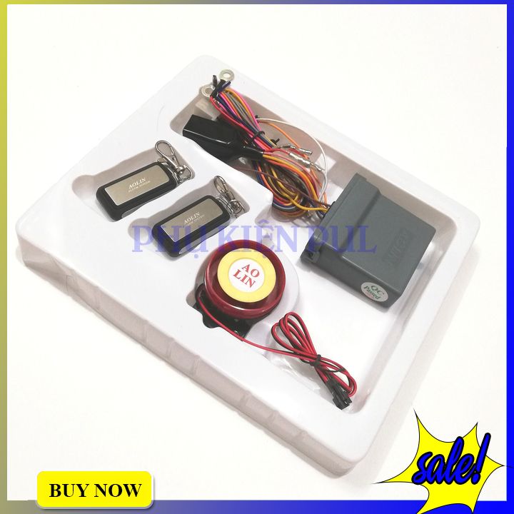 Bộ khóa chống trộm xe máy aolin có 2 remote