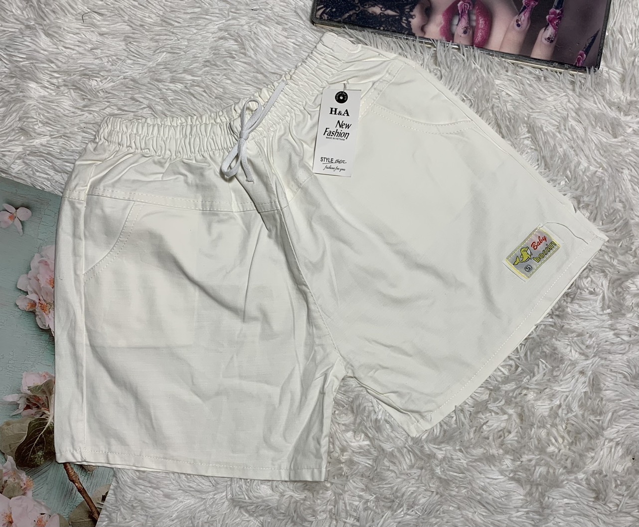 Quần short kaki, quần đùi nữ lưng thun