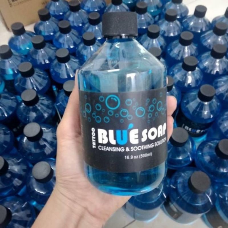 Dung dịch Blue Soap 500ml Tạo Bọt Lau Mực Xăm
