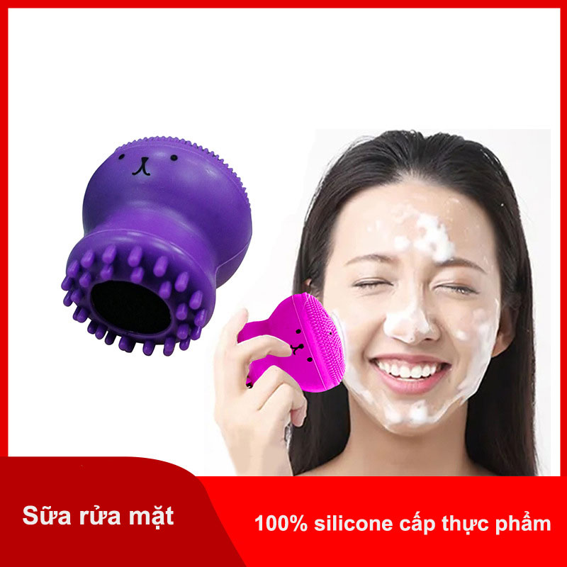 Handy octopus shaped silicone face brush