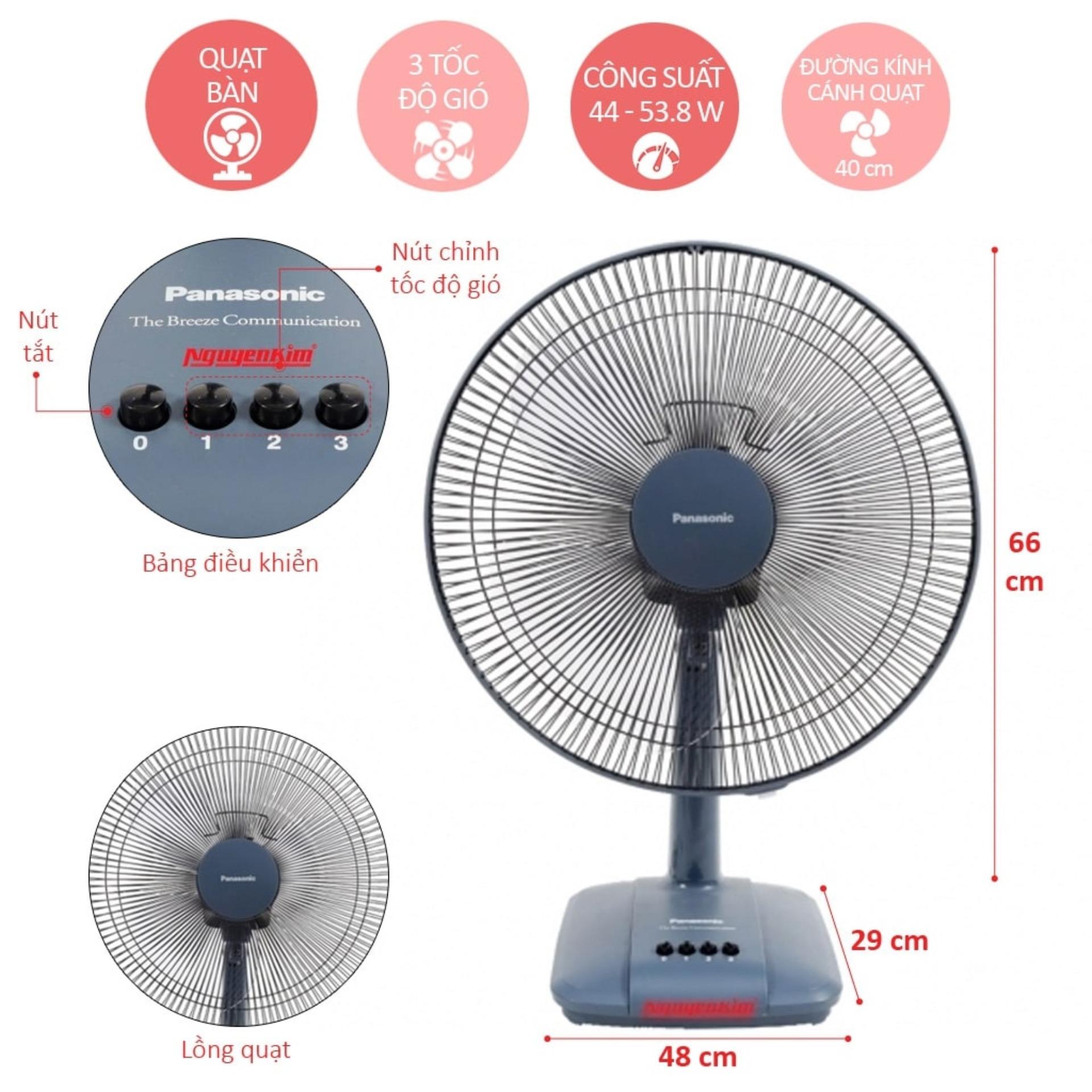 Quạt bàn Panasonic F-400CB ( màu xanh ) Chất Lượng Cao