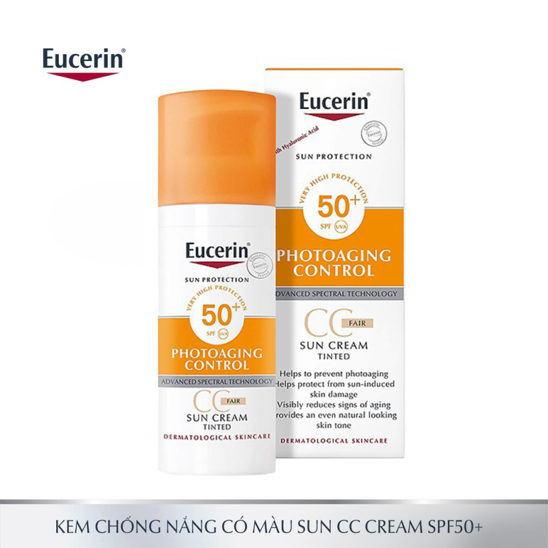 Eucerin Chống nắng cho da mặt Sun Face CC Cream SPF 50+ 50ml nhập khẩu