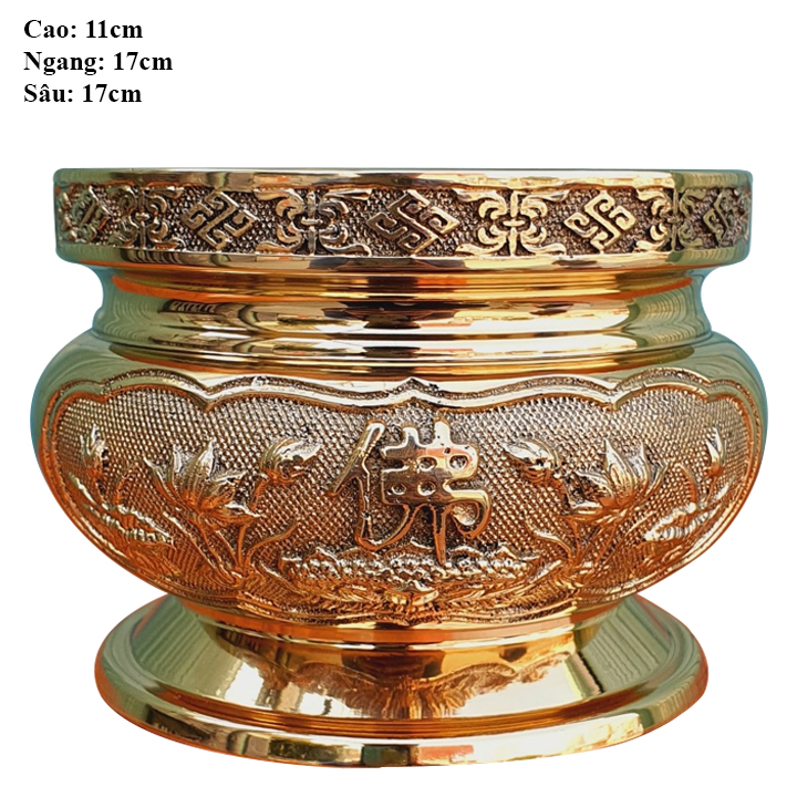 Bát Hương Bầu Bằng Đồng (4 Size)