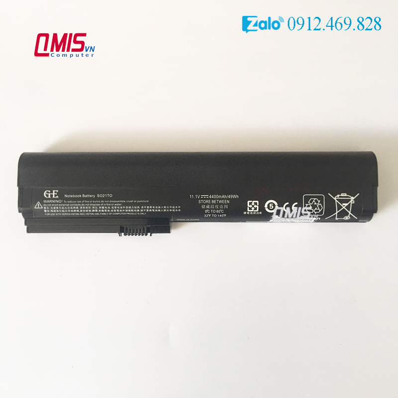 Pin laptop hp elitebook 2560p 2570p – 2560 – 6 cell