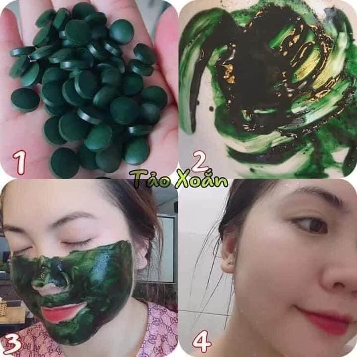 100 viên tảo xoắn Nhật Bản (uống + đắp mặt)