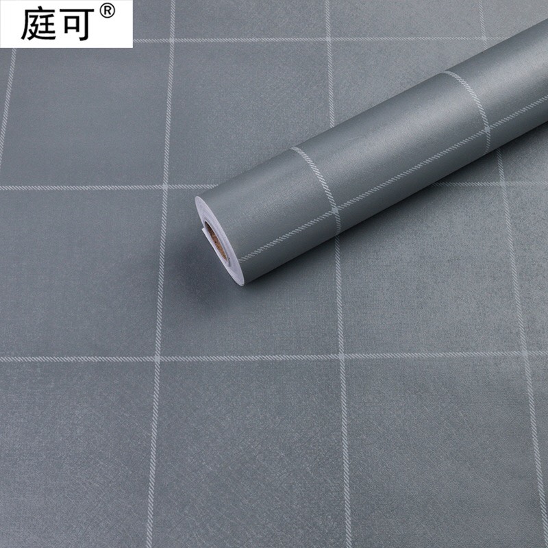 Cuộn 5M decal giấy dán tường (có sẵn keo) - Ô VUÔNG XÁM LỚN
