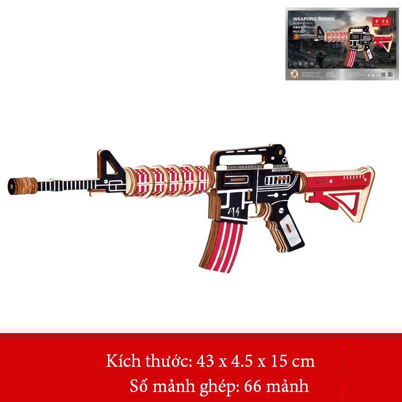 3D Wooden Assembly Toy - Laser Cut M4 Model
