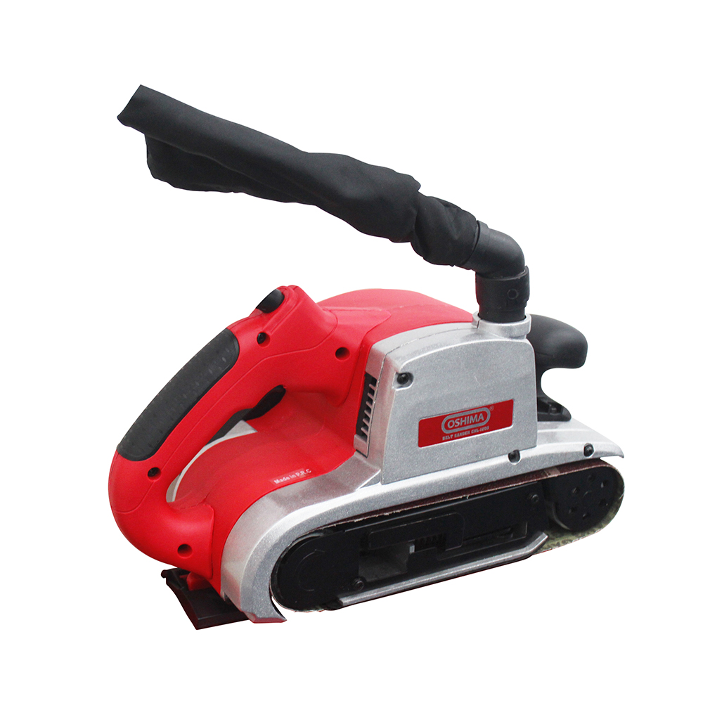 Máy chà nhám đồ gỗ, chà nhám lô cầm tay Oshima CNL-1200 (Đỏ đen)