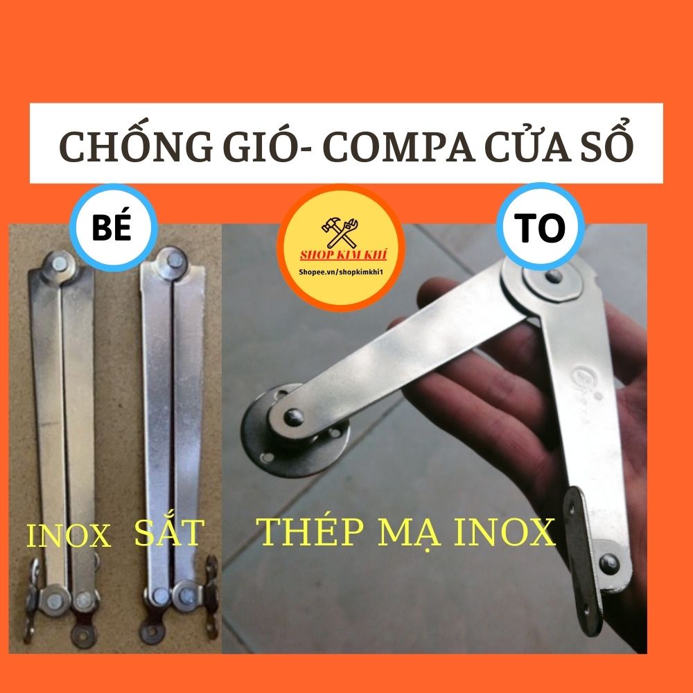 Thanh chống gió bật giò gà compa cửa sổ