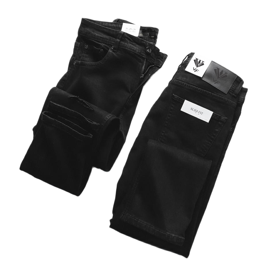[HCM]QUẦN JEAN NAM CAO CẤP ĐEN TRƠN CỔ ĐIỂN ĐP 01VF. - ÁO THUN TRƠN (MUA RIÊNG)