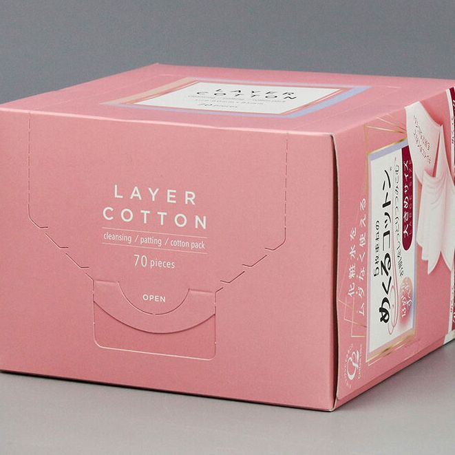 Bông tẩy trang Cotton Labo 5 lớp 70 miếng lớn - Hachi Hachi Japan Shop