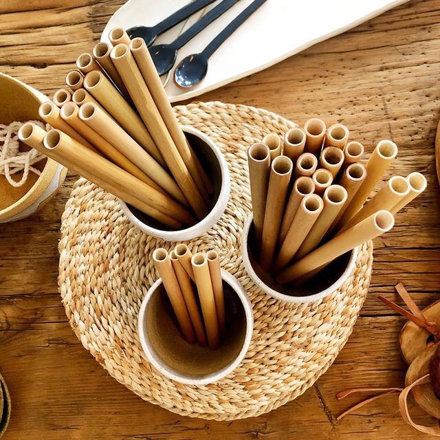 Ống hút tre 20cm (10 ống) -bamboo straw