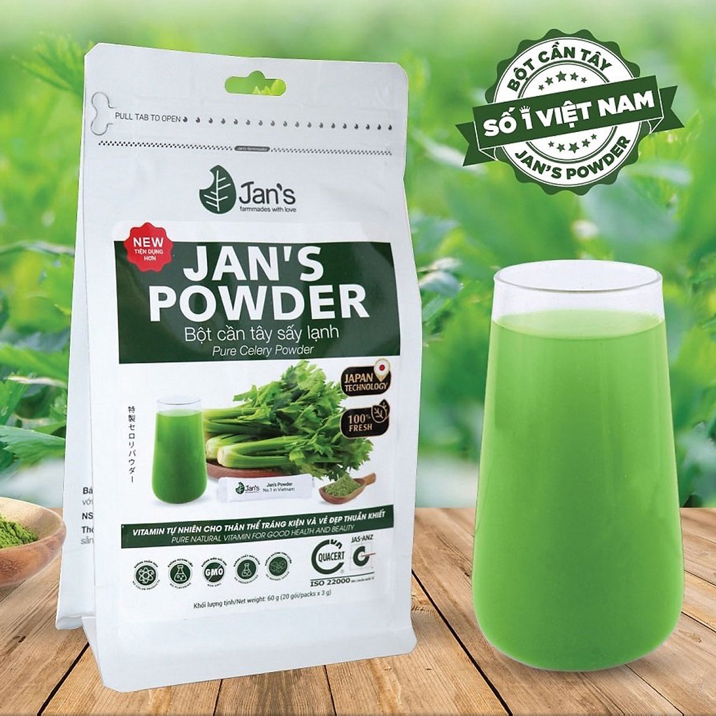 Bột Cần Tây Sấy Lạnh Jan'S 60G - Leaf Organic HCM