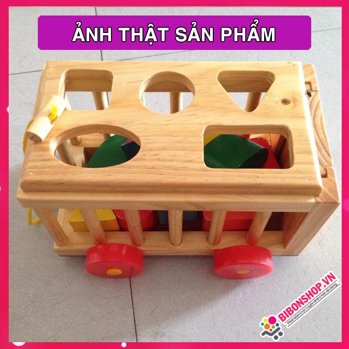 Đồ Chơi Gỗ Xe Ô Tô Thả Khối