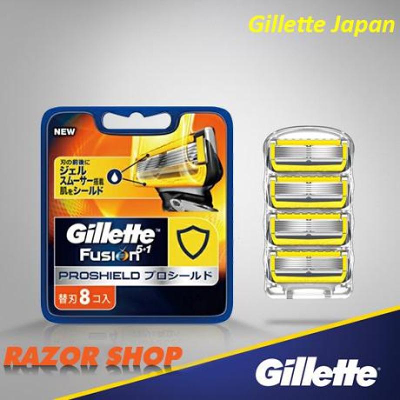 Gillette lưỡi dao thay thế Gillette Fusion 5 + 1 Proshield Nhật Bản, vỉ 8 lưỡi