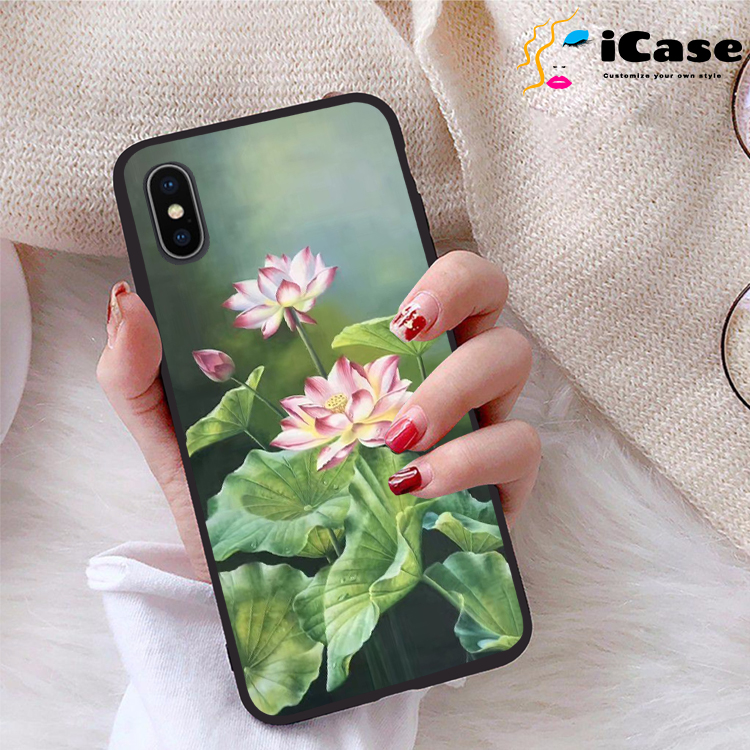 Ốp lưng iPhone X viền dẻo TPU BST Sen