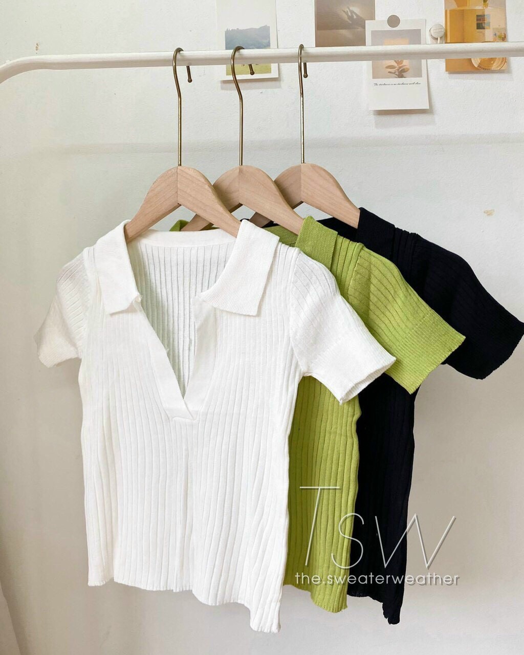 Áo len mỏng cổ V cực hot