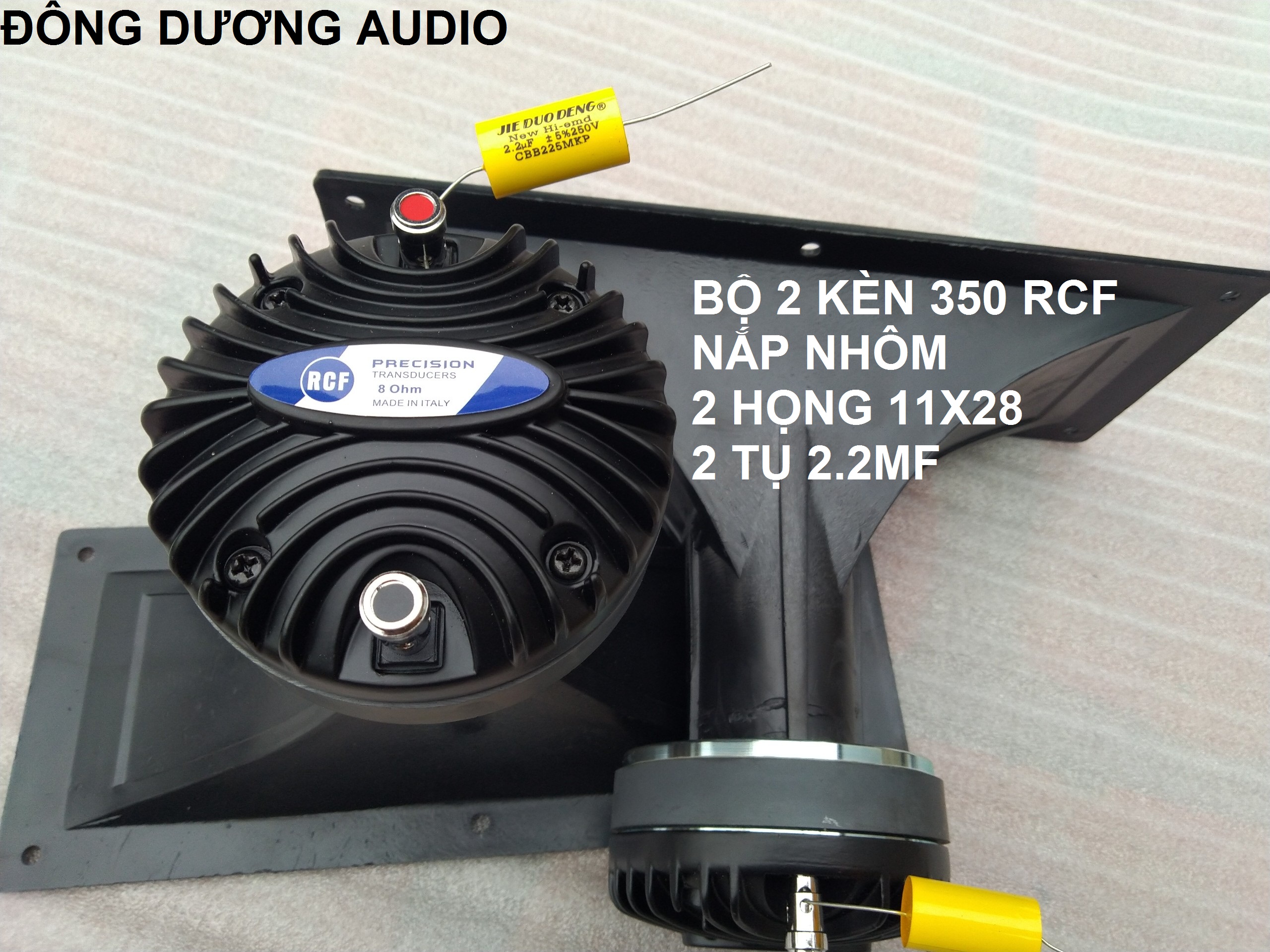 LOA TRÉP 350 RCF NẮP NHÔM - GIÁ HAI LOA+ HỌNG 11X28 TẶNG TỤ