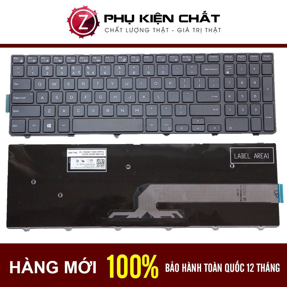 [HCM]Bàn phím dành cho Laptop Dell Inspiron 3551 3552 3553 3558 3559 mới 100% bảo hành toàn quốc 12 tháng - có hướng dẫn tháo lắp