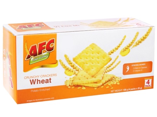 Bánh Cracker AFC Dinh Dưỡng Vị Lúa Mì (Hộp 100g)