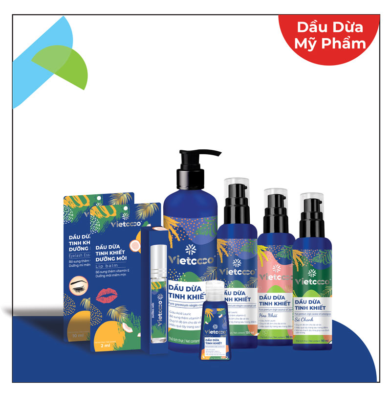 Dầu dừa nguyên chất ép lạnh Vietcoco - Chai 50ml