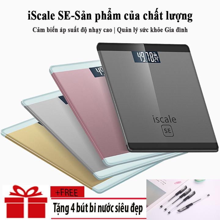 [ Tặng 4 bút bi nước ] Cân điện tử chính xác, cân điện tử 180kg kính cường lực Giá Tốt  - Cân điện tử sức khỏe iScale - cân điện tử, cân điện tử sức khỏe, cân sức khỏe,cân điện tử gia đình.