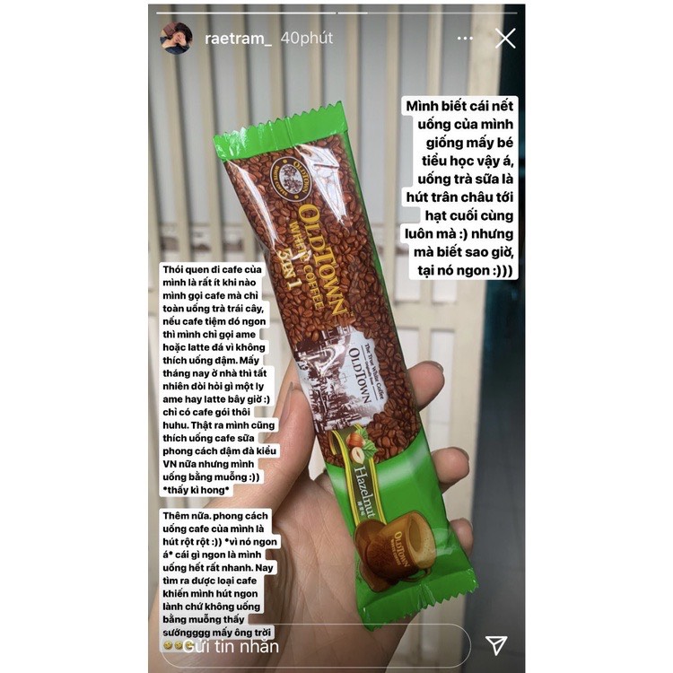 Cà Phê Trắng OldTown Hazelnut - Hạt Phỉ