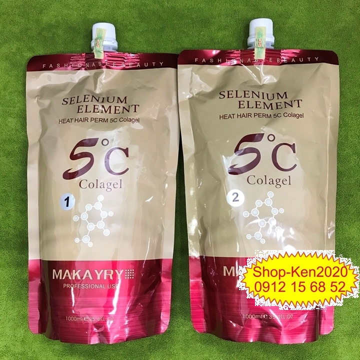 Uốn duỗi tóc 5C Colagel Makayry 1000ml x2 (1-2) (A-B)