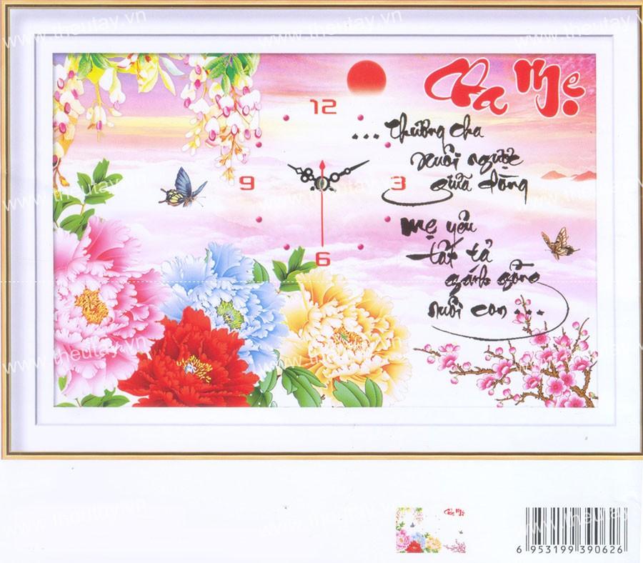 [HCM]Tranh Thêu Cha Mẹ X8062 Kích thước sản phẩm: 60*42cm