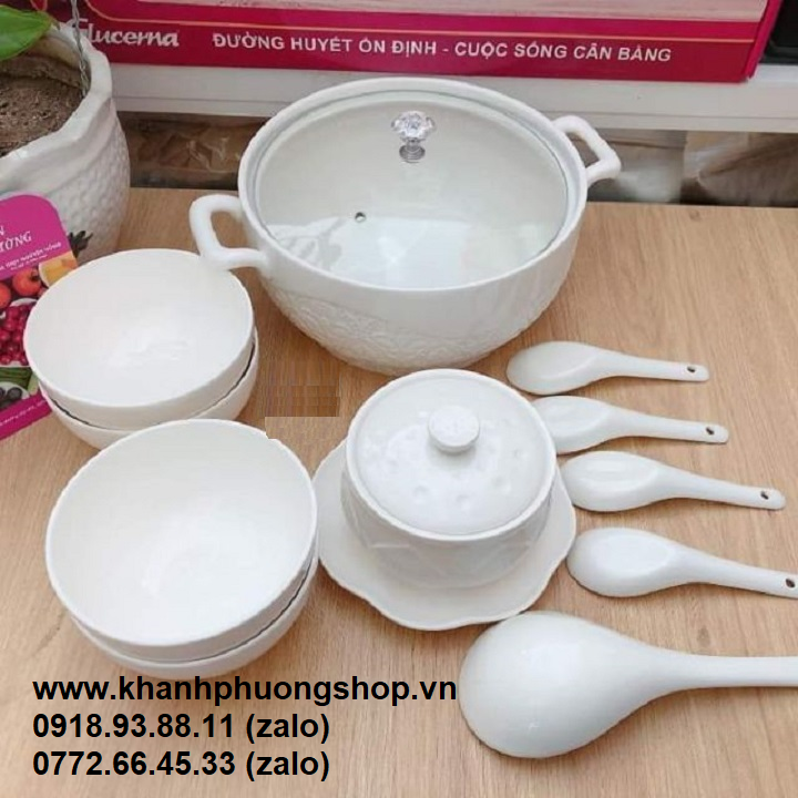 [HCM]bộ chén tô dĩa sứ - bộ chén tô dĩa sứ