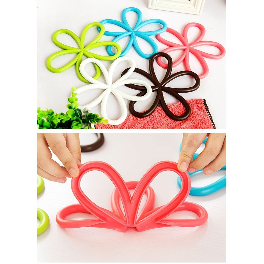 Miếng lót nồi silicon hình hoa đk 20cm