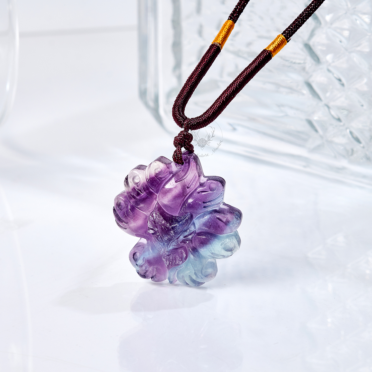 Mặt Đá Hồ Ly Chúa 9 Đuôi Đá Fluorite Thiên Nhiên