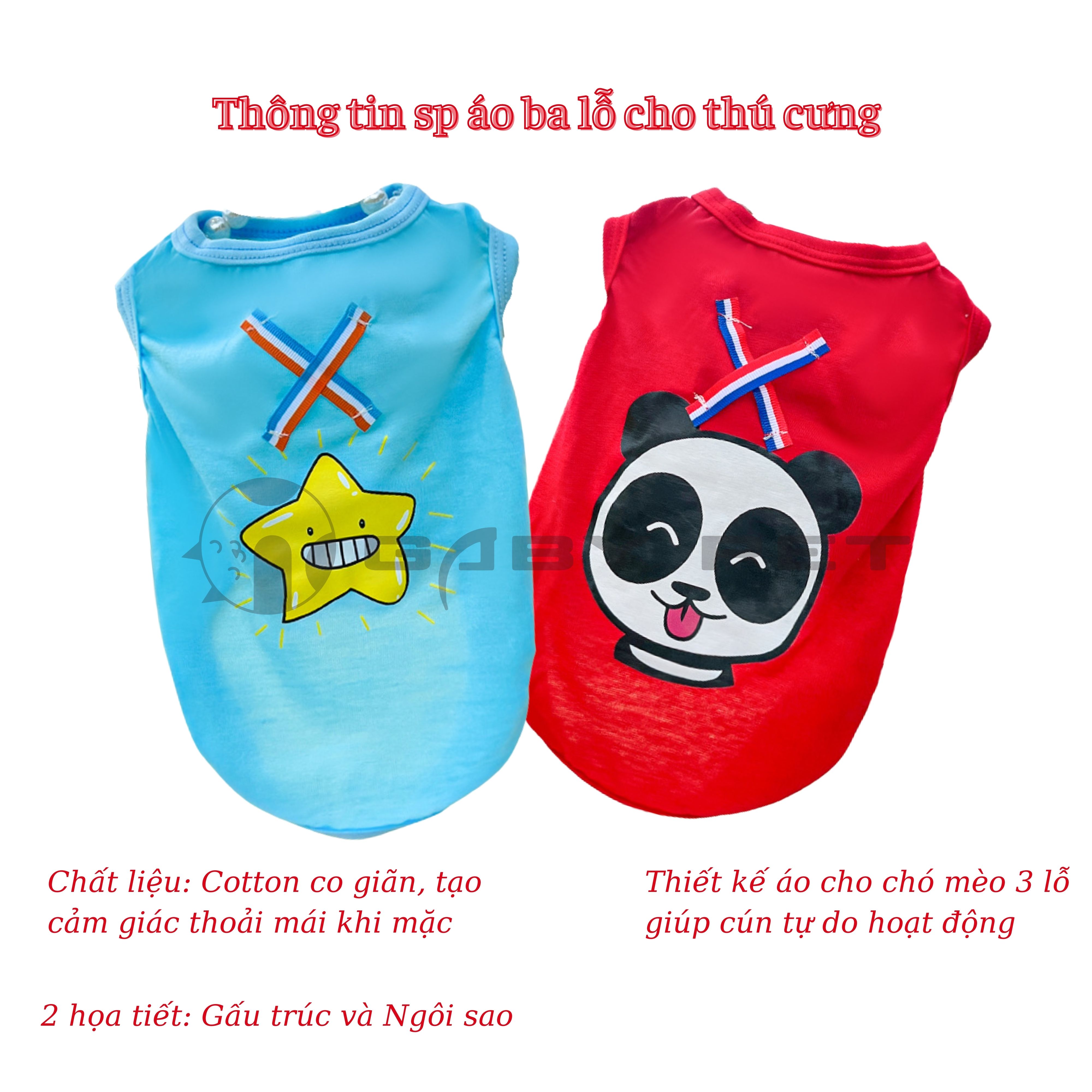 Áo Cho Chó , Áo Ba Lỗ Cho Chó GabyPet