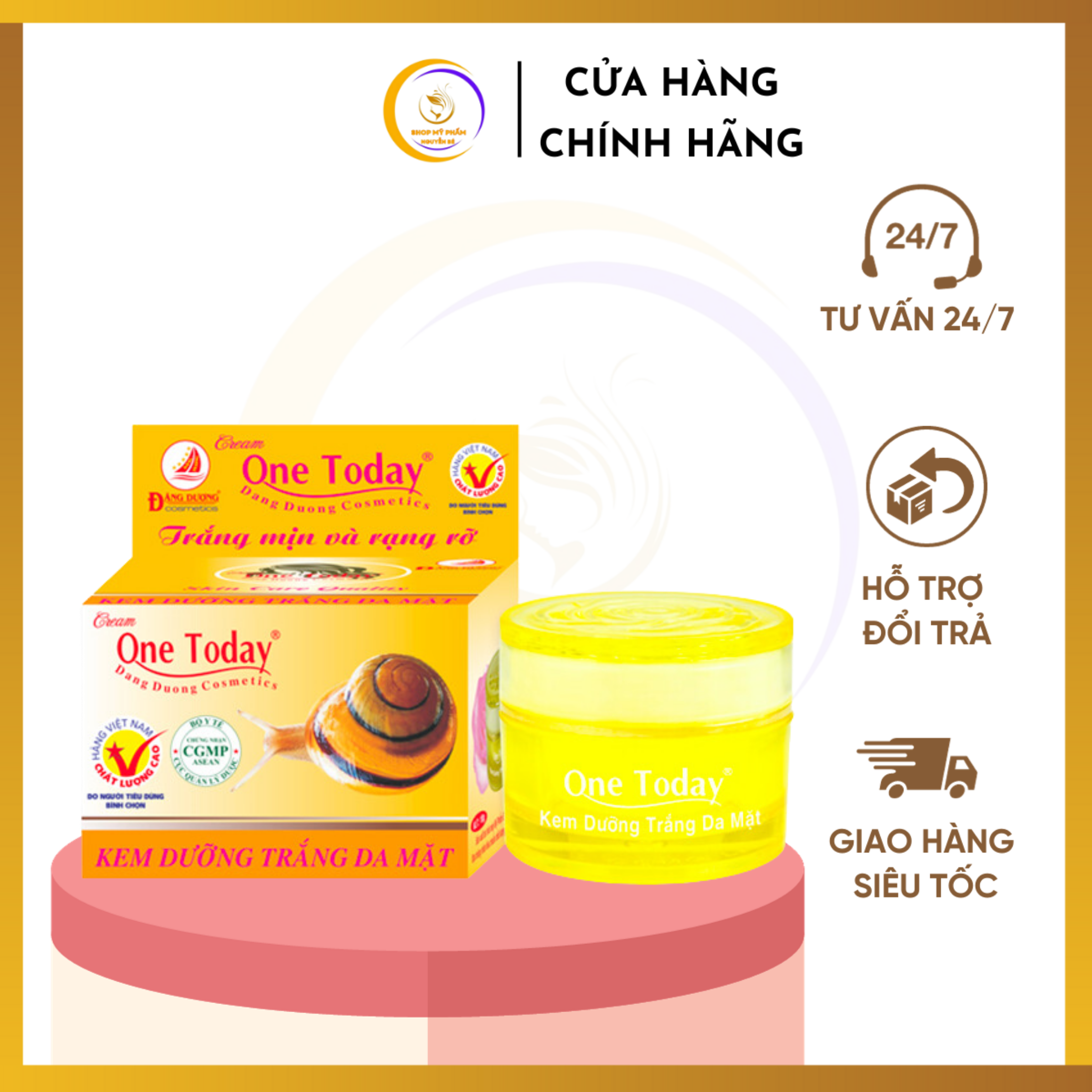 KEM DƯỠNG TRẮNG DA MẶT ONE TODAY- 9 gr