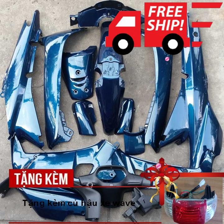 [SHIP 0 VNĐ NHÉ !MUA NGAY THÔI]Bộ dàn áo xe WAVE alpha - Wave zx - wave 110 đời xe 1997 đến 2006, nhựa nguyên sinh ABS màu XANH NHỚT, tặng kèm củ hậu xe máy - có KHUYẾN MẠI BỘ TEM 3 lớp sịn.