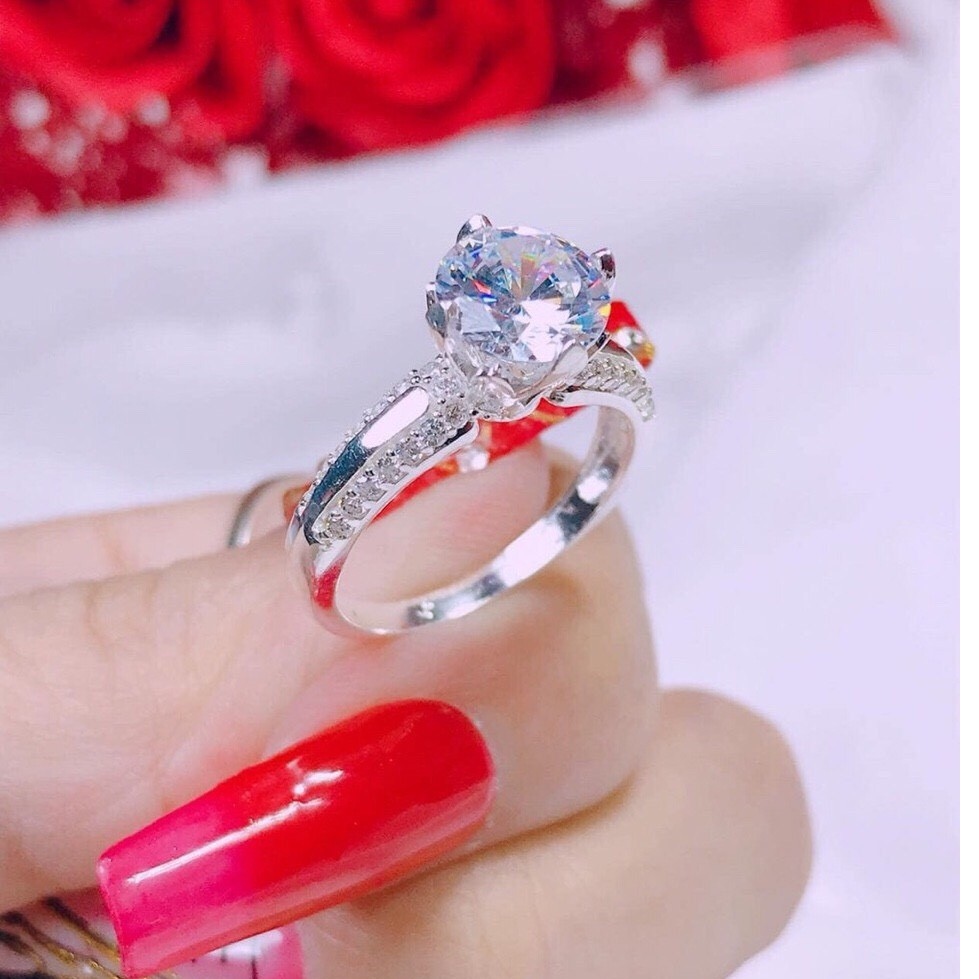 ◆◕ NHẪN NỮ BẠC TA KIỂU DÁNG SANG TRỌNG