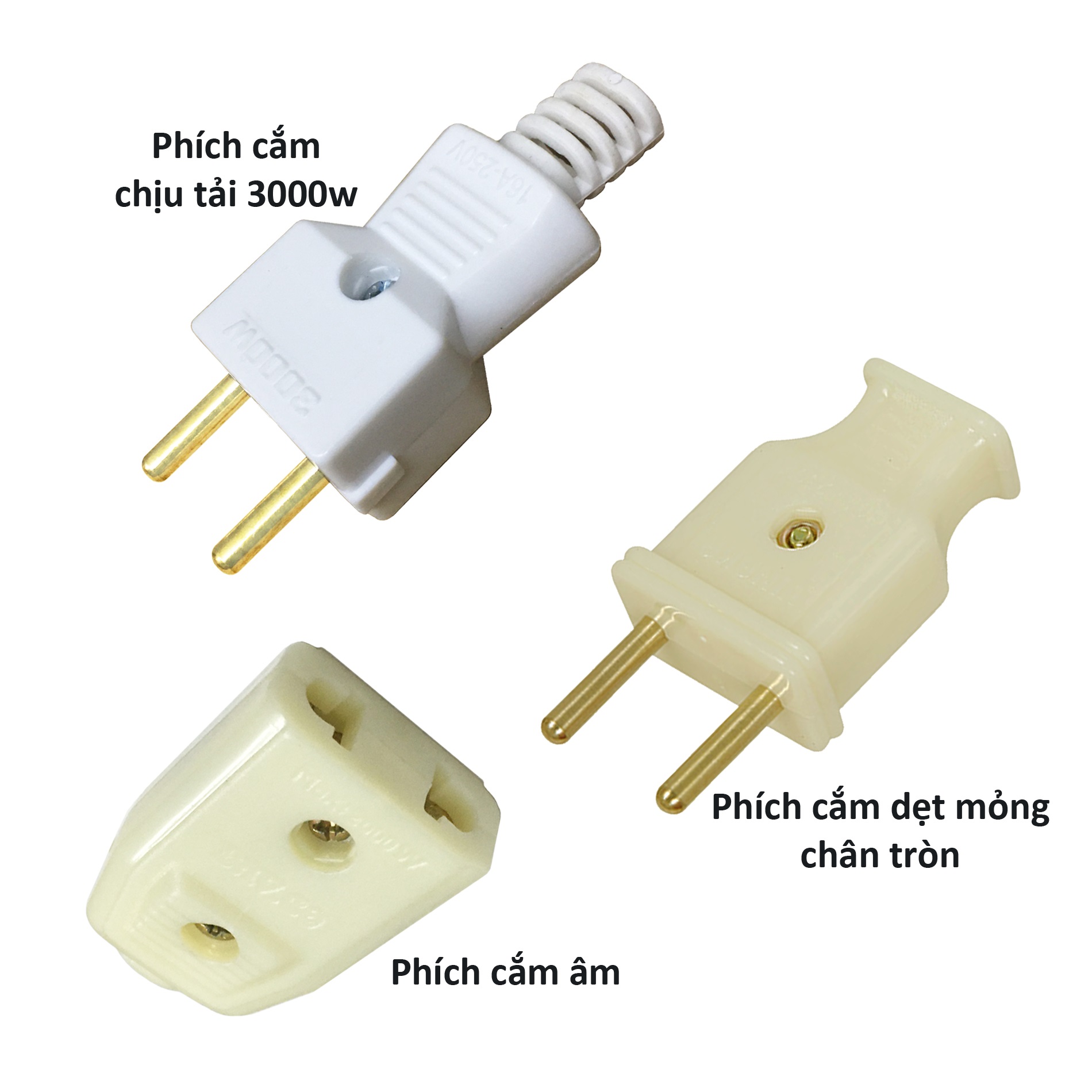 Phích cắm Điện Chuôi Đực Điện Quang PC 1/2A-02