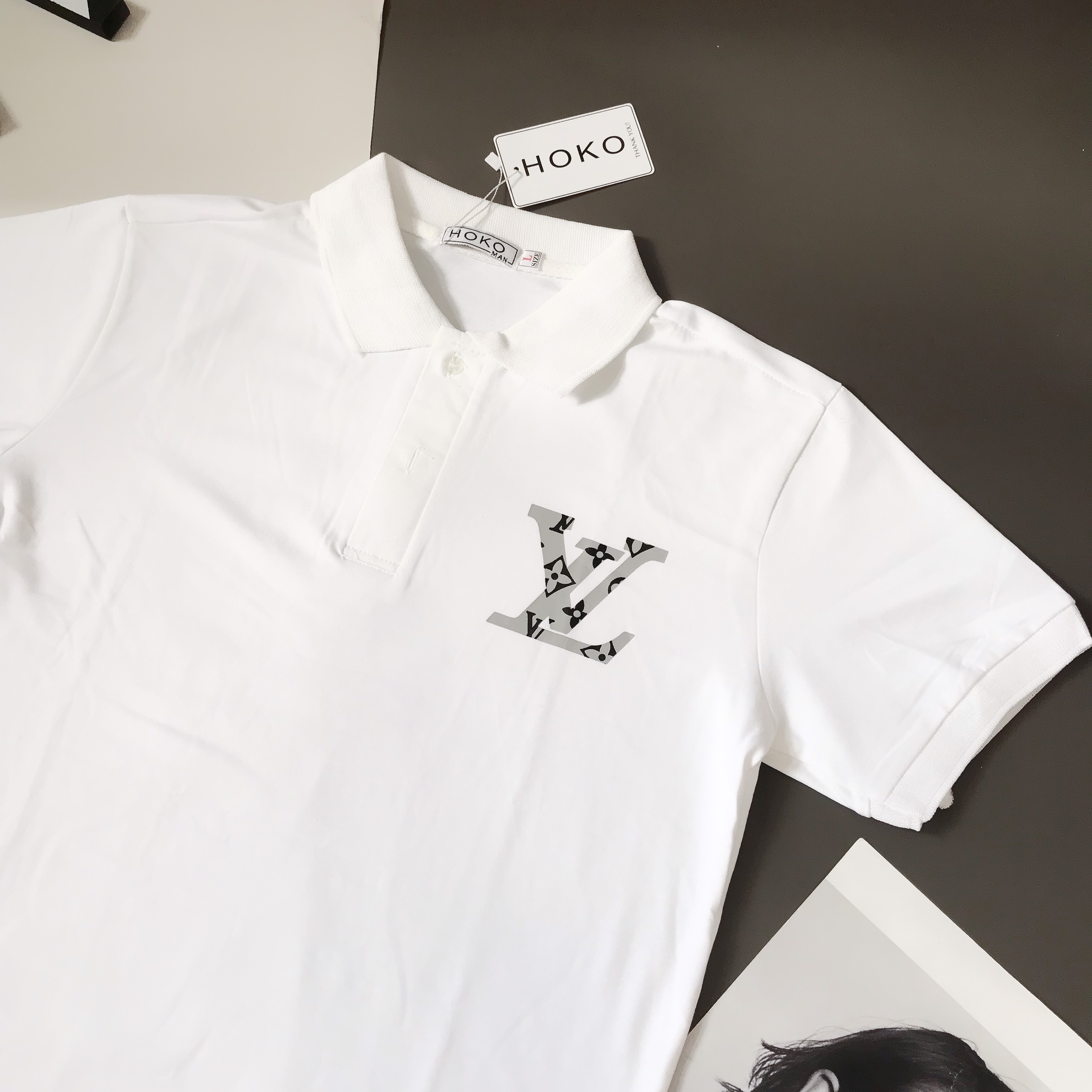 Áo thun nam nữ cổ trụ phối họa tiết đẹp chất thời trang vải coton co dãn 4 chiều hàng cao cấp chuẩn shop
