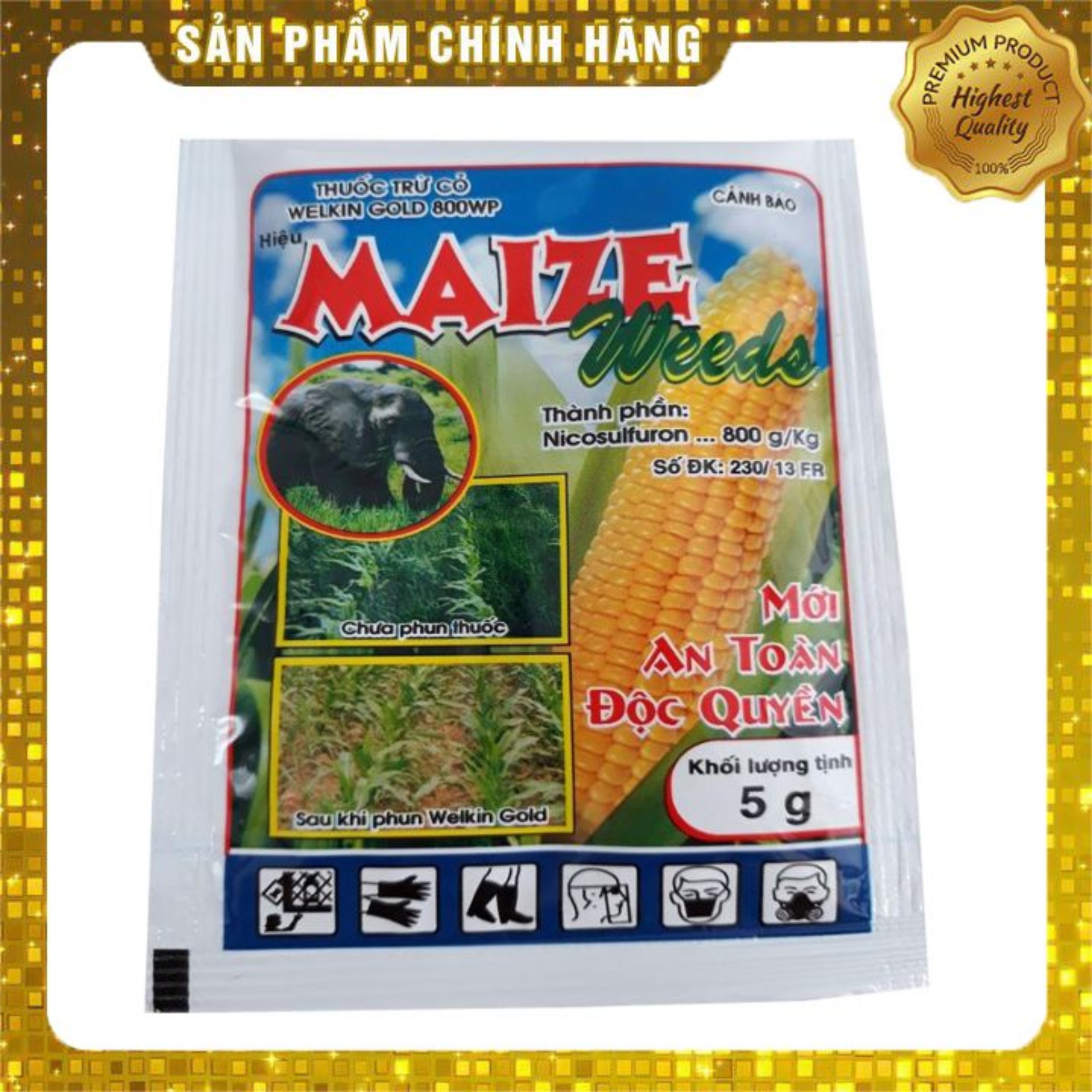 Thuốc trừ cỏ ngô (bắp) Welkin Gold 800WP 5g