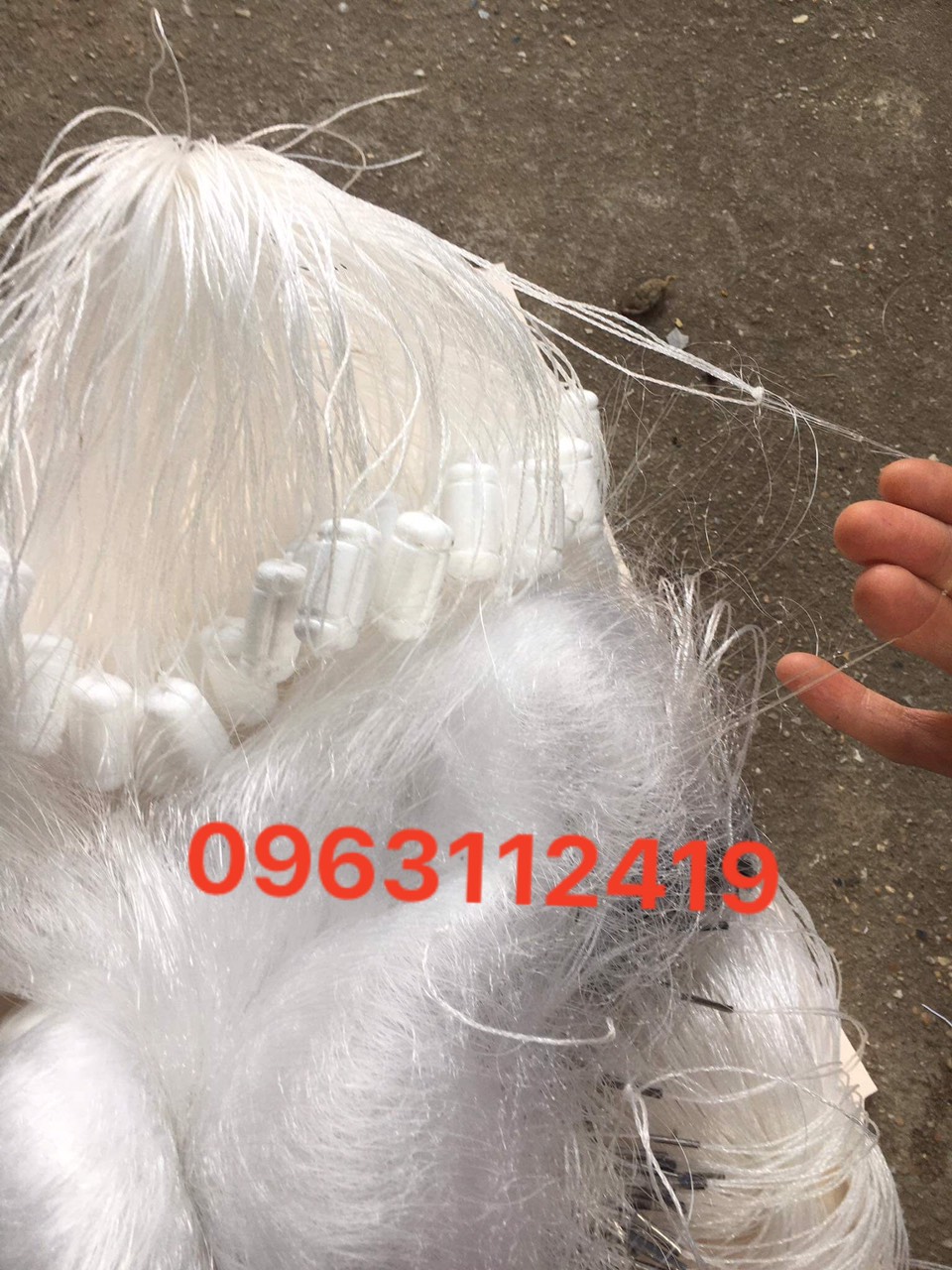 "Lưới đánh cá 3 màn 6cm cao 3 mét dài 80 mét"