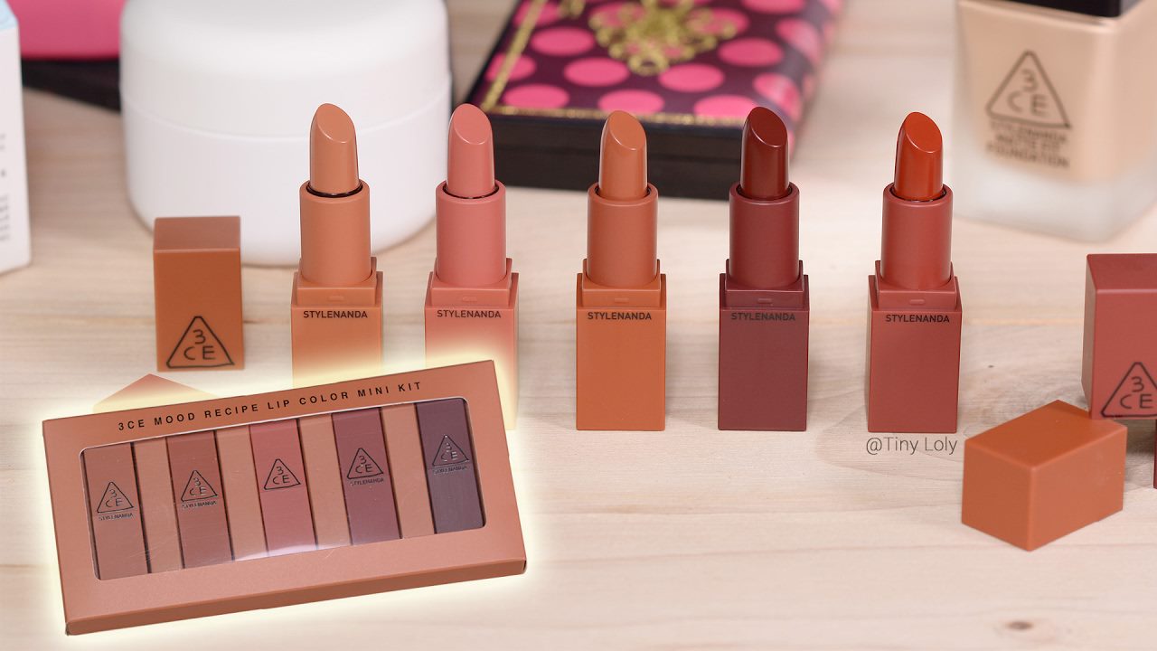 Set son mini 3CE Mood Recipe Lip Color Minikit