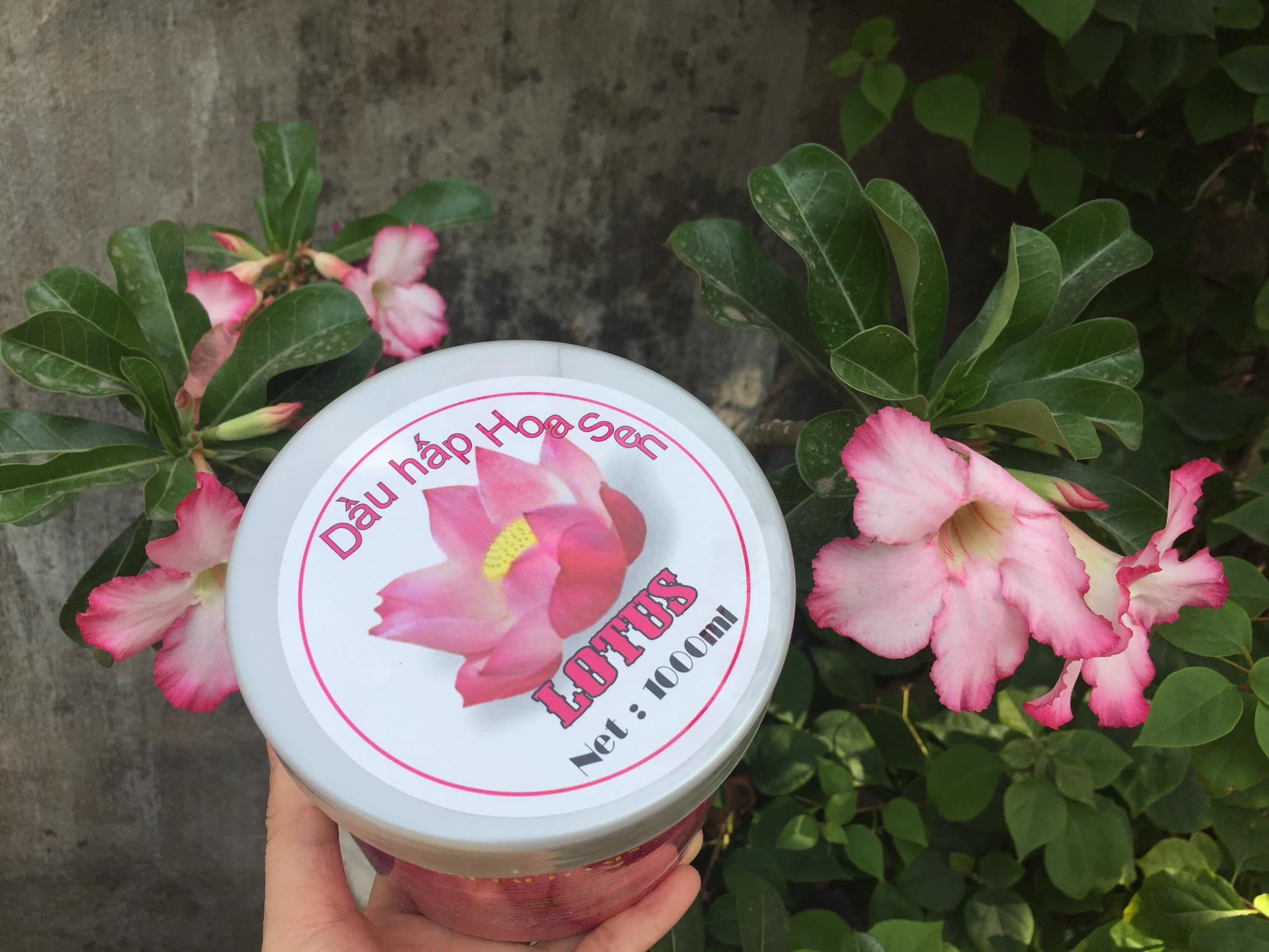 Hấp dầu hoa Sen mượt tóc 1000 ml