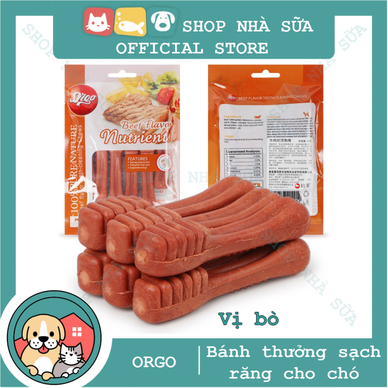 Đồ Ăn Vặt Xương Gặm Sạch Răng Cho Chó Orgo, Xương Gặm Cho Chó, Đồ ăn cho chó, xương gặm cho chó