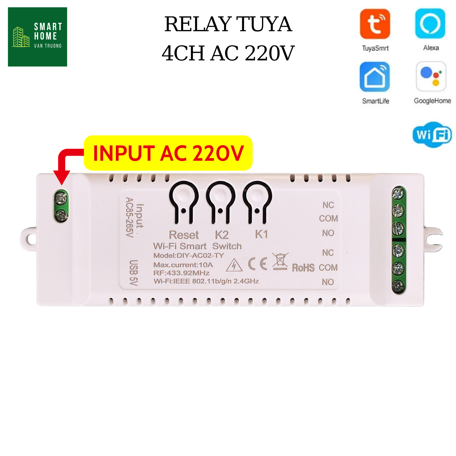 Tuya/SmartLife WiFi app relay rf433 push release custom time delay, auto timer