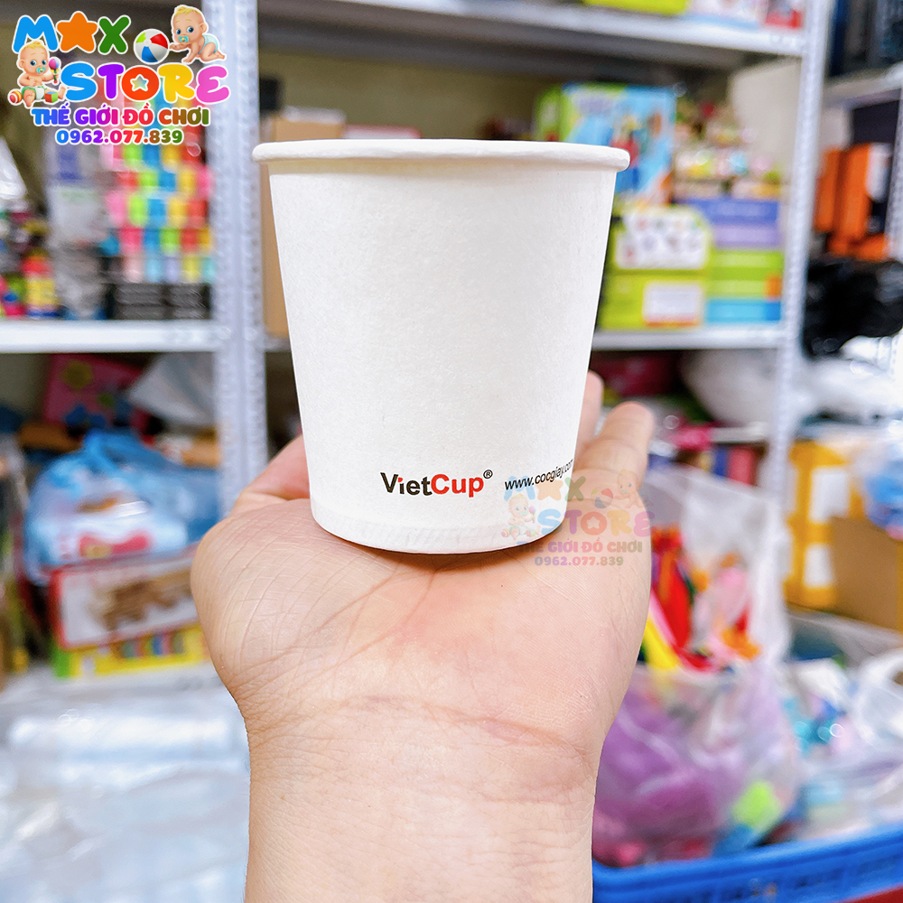Bịch 50 cốc giấy, ly giấy Vietcup 6oz 180ml Không nắp