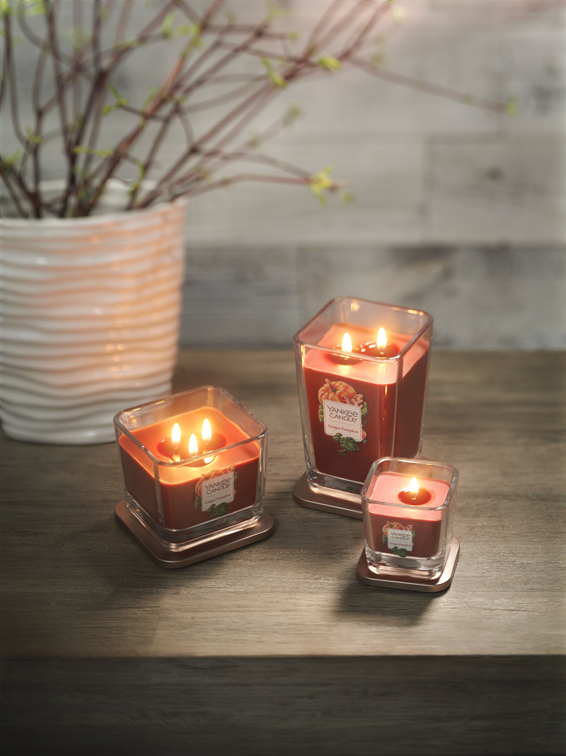 Nến thơm ly vuông Elevation Ginger Pumpkin Yankee Candle YAN3342 (Size M 347g)