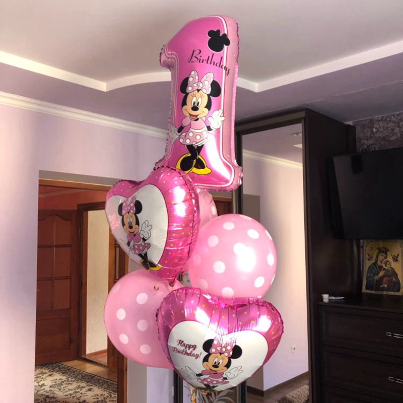 Bóng trang trí sinh nhật các hình, số chuột Micky